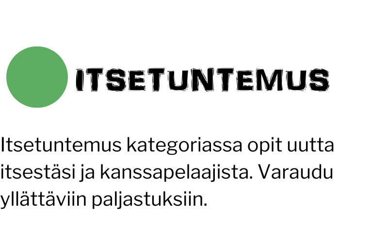 Itsetuntemus kategoria Impro lautapelissä